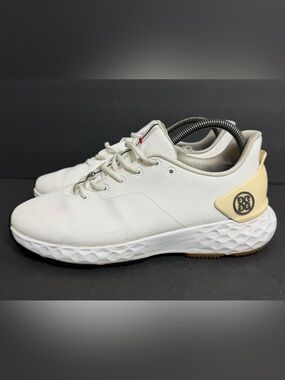 G/Fore MG4+ Spikeless Golf Shoes Mens Size 8.5 White Leather G4MF20EF26